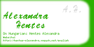 alexandra hentes business card